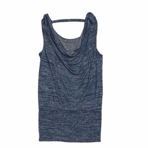 White House Black Market Heathered Navy & White Sleeveless with Inner Tank Small